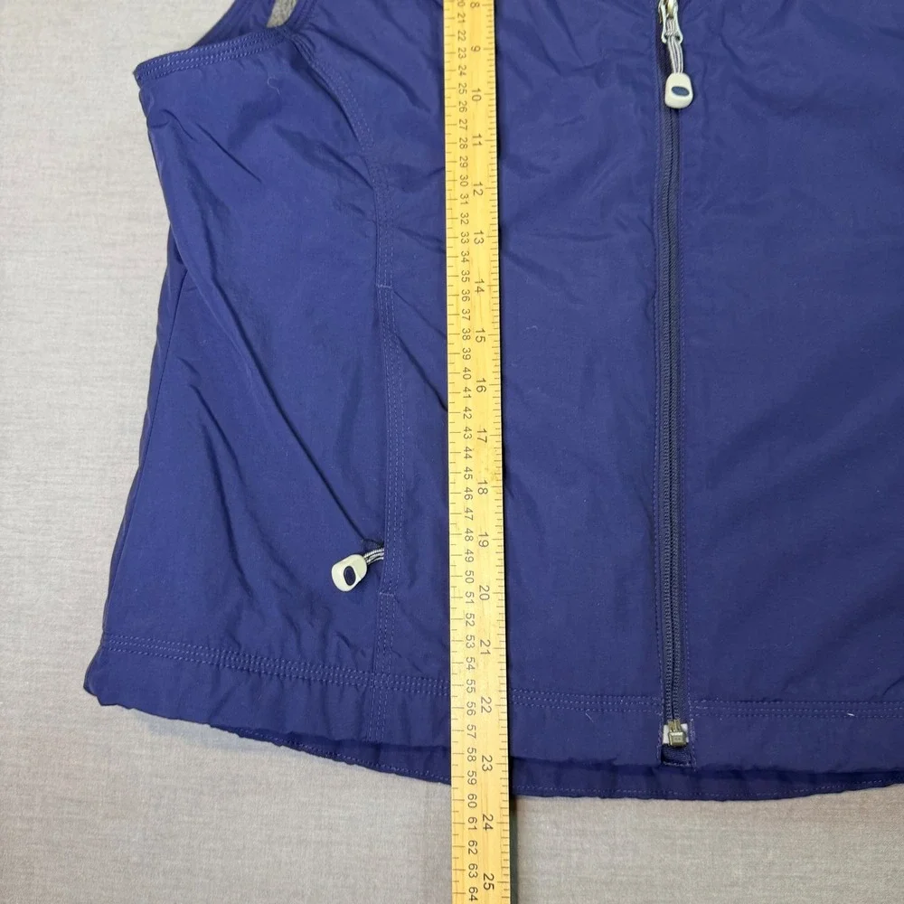 L.L. Bean Full Zip Fleece‎ Lined Vest Womens Large Blue Excellent 228950